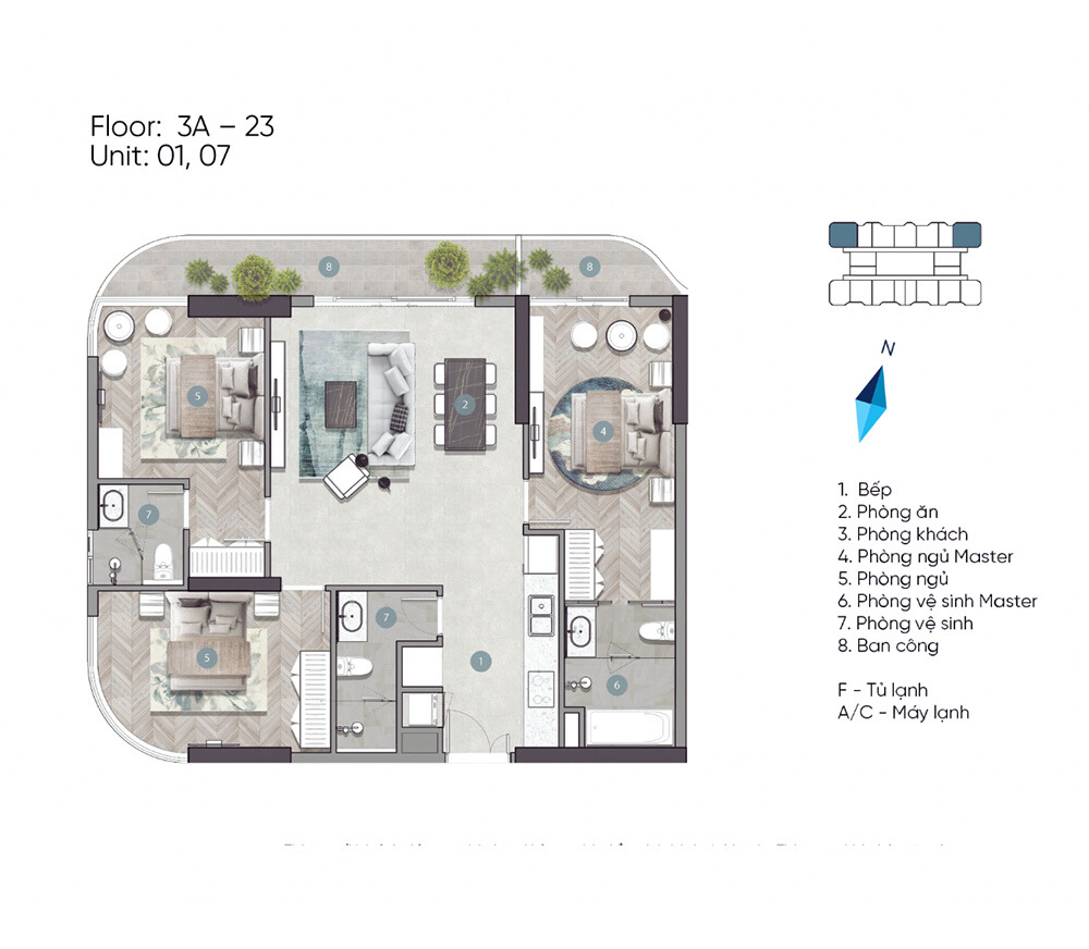 3br - 2wc Welltone Luxury Residence