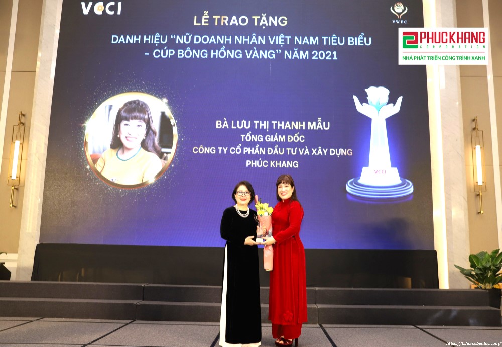 Ceo Phúc Khang Corporation Lưu Thị Thanh Mẫu đạt Thành Tích Nữ Doanh Nhân Việt Nam Tiêu Biểu