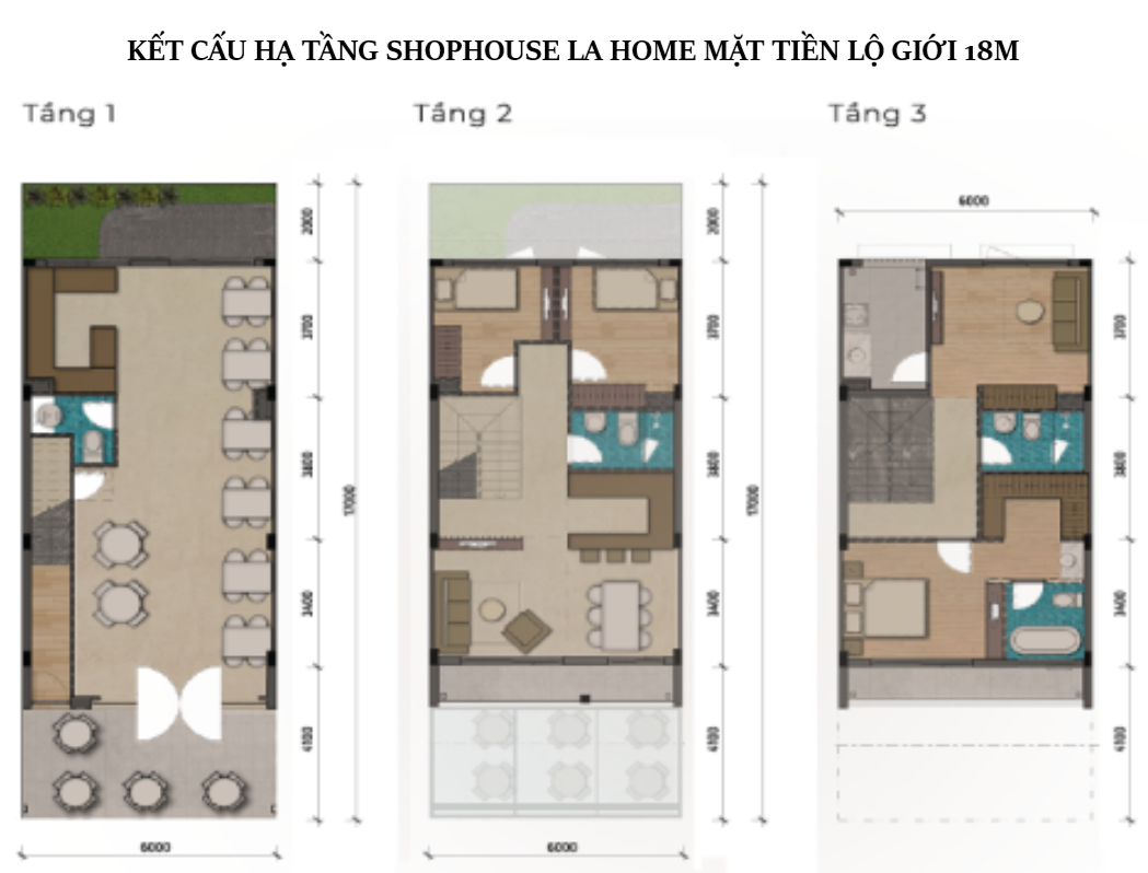 Kết Cấu Hạ Tầng Tại Shophouse La Home Lộ Giới 18m