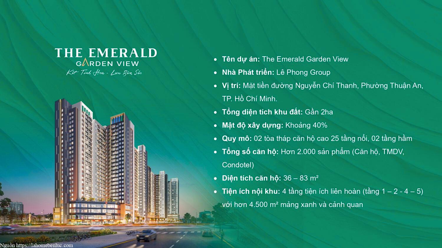 Mô tả tổng quan và các thông tin chính liên quan tới dự án The Emerald Garden View