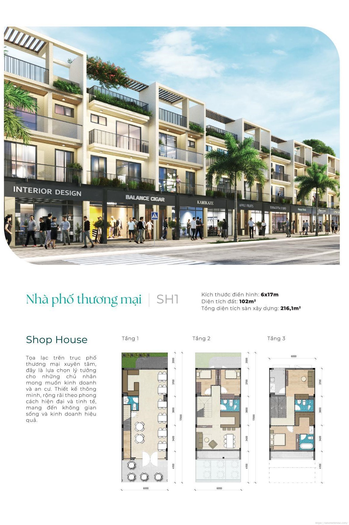 Nhà phố thương mại SH1 LA Home Bến Lức - LA SOL