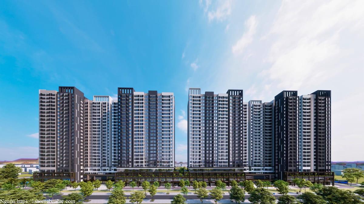 The Emerald Garden View gồm hai tháp cao 25 tầng và khối đế bốn tầng bố trí làm khu trung tâm thương mại