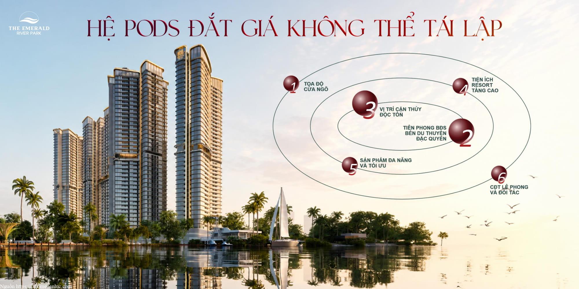 The Emerald River Park: hệ pods đắt giá không thể tái lập
