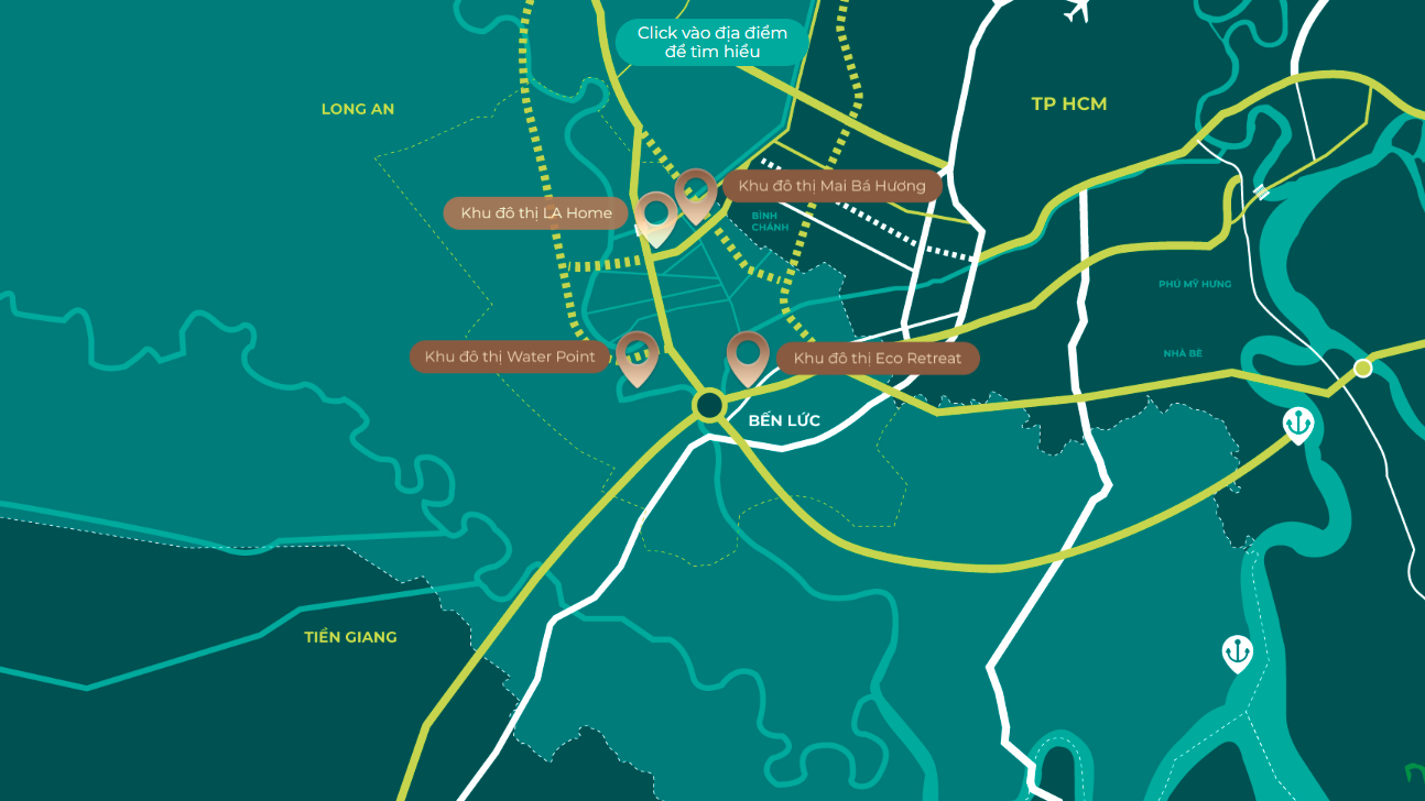 Vị Trí Các Khu đô Thị Tại Bến Lức Long An